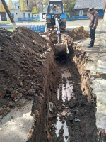 Ремонт теплотрассы в Рожновской школе