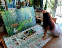 В гостях у художницы