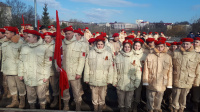 Торжественное мероприятие в Брянске с участием юнармейцев Клинцовского района